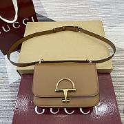 Kitlife Gucci Siena Small Shoulder Bag Brown Leather 846705 22.5x14x8cm  - 1