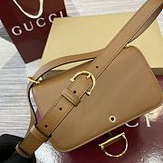 Kitlife Gucci Siena Small Shoulder Bag Brown Leather 846705 22.5x14x8cm  - 4