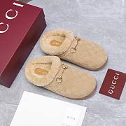 Kitlife Gucci Women's Mule With Horsebit Beige GG Suede - 5