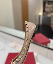 Kitlife Valentino Garavani Beige Patent Rockstud Ballet Flats - 5