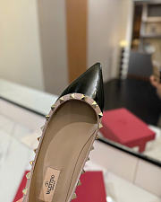 Kitlife Valentino Garavani Black Patent Rockstud Ballet Flats  - 5