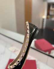 Kitlife Valentino Garavani Black Patent Rockstud Ballet Flats  - 3