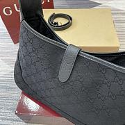 Kitlife Gucci Jackie 1961 Medium Shoulder Bag Black GG Canvas 863136 31.5x22x4.5cm - 2