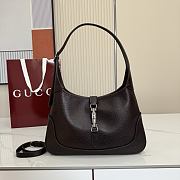 Kitlife Gucci Jackie 1961 Medium Shoulder Bag Dark Brown Leather 863136 31.5x22x4.5cm  - 1