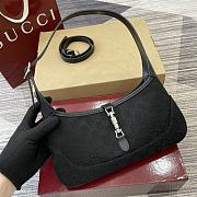 Kitlife Gucci Jackie Slim Small Shoulder Bag Black GG Canvas 863137 28x16x3.5cm  - 6