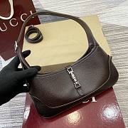 Kitlife Gucci Jackie Slim Small Shoulder Bag Dark Brown Leather 863137 28x16x3.5cm  - 2