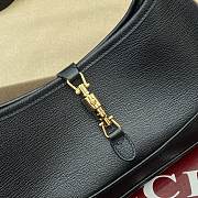 Kitlife Gucci Jackie Slim Small Shoulder Bag Black Leather 863137 28x16x3.5cm - 6
