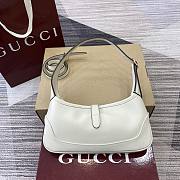 Kitlife Gucci Jackie Slim Small Shoulder Bag White Leather 863137 28x16x3.5cm - 6