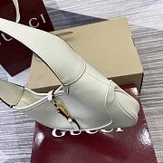 Kitlife Gucci Jackie Slim Small Shoulder Bag White Leather 863137 28x16x3.5cm - 3