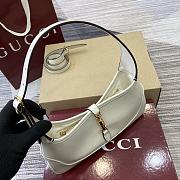 Kitlife Gucci Jackie Slim Small Shoulder Bag White Leather 863137 28x16x3.5cm - 2