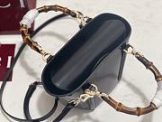 Kitlife Gucci Mini Bamboo Top Handle Tote Bag Black 805832 27×14×11.5cm - 3