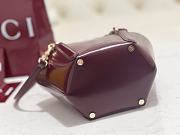 Kitlife Gucci Mini Bamboo Top Handle Tote Bag Burgundy 805832 27×14×11.5cm - 6