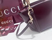 Kitlife Gucci Mini Bamboo Top Handle Tote Bag Burgundy 805832 27×14×11.5cm - 3