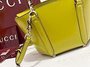 Kitlife Gucci Mini Bamboo Top Handle Tote Bag Green Yellow 805832 27×14×11.5cm  - 2