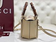 Kitlife Gucci Mini Bamboo Top Handle Tote Bag Cream 805832 27×14×11.5cm  - 5