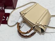 Kitlife Gucci Mini Bamboo Top Handle Tote Bag Cream 805832 27×14×11.5cm  - 3