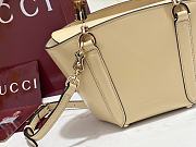 Kitlife Gucci Mini Bamboo Top Handle Tote Bag Cream 805832 27×14×11.5cm  - 2
