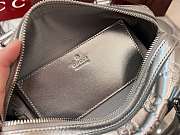 Kitlife Gucci GG Emblem Small Boston Bag Silver Patent GG Leather 848889 20.5×14×11.5cm - 3