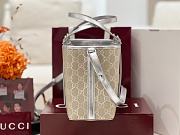 Kitlife Gucci GG Emblem Medium Tote Bag Beige & Silver 815214 30×18×11cm - 6
