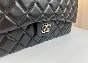 Kitlife Chanel Maxi Classic Flap Bag Black Silver Hardware 33x22x10cm - 6