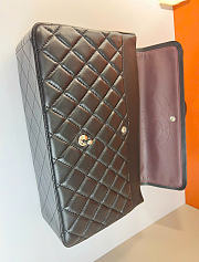 Kitlife Chanel Maxi Classic Flap Bag Black Silver Hardware 33x22x10cm - 3
