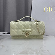 Kitlife Dior My Dior Mini Bag Light Green Cannage Patent Leather 21x11.5x4.5cm - 1