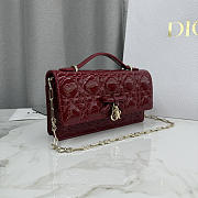 Kitlife Dior My Dior Mini Bag Red Cannage Patent Leather 21x11.5x4.5cm  - 4