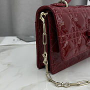 Kitlife Dior My Dior Mini Bag Red Cannage Patent Leather 21x11.5x4.5cm  - 3