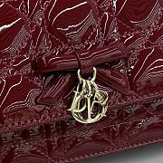 Kitlife Dior My Dior Mini Bag Red Cannage Patent Leather 21x11.5x4.5cm  - 2
