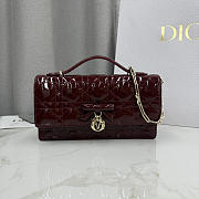 Kitlife Dior My Dior Mini Bag Burgundy Cannage Patent Leather 21x11.5x4.5cm - 1