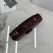 Kitlife Dior My Dior Mini Bag Burgundy Cannage Patent Leather 21x11.5x4.5cm - 6
