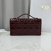Kitlife Dior My Dior Mini Bag Burgundy Cannage Patent Leather 21x11.5x4.5cm - 4