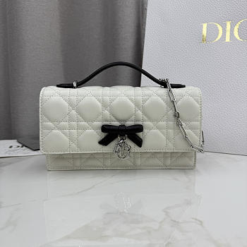 Kitlife Dior My Dior Mini Bag Two-Tone Latte and Black Cannage Lambskin 21x11.5x4.5cm