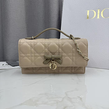 Kitlife Dior My Dior Mini Bag Two-Tone Trench and Biscuit Cannage Lambskin 21x11.5x4.5cm
