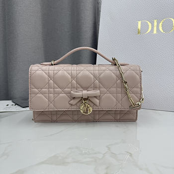 Kitlife Dior My Dior Mini Bag Light Pink Cannage Leather 21x11.5x4.5cm