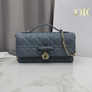 Kitlife Dior My Dior Mini Bag Blue Cannage Leather 21x11.5x4.5cm 