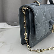 Kitlife Dior My Dior Mini Bag Blue Cannage Leather 21x11.5x4.5cm  - 6