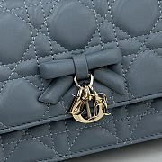 Kitlife Dior My Dior Mini Bag Blue Cannage Leather 21x11.5x4.5cm  - 3