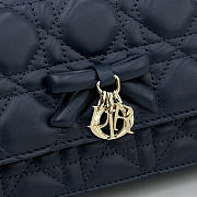 Kitlife Dior My Dior Mini Bag Dark Blue Cannage Leather 21x11.5x4.5cm  - 2