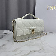 Kitlife Dior My Dior Mini Bag White Cannage Leather 21x11.5x4.5cm  - 6
