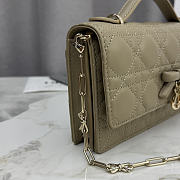 Kitlife Dior My Dior Mini Bag Olive Beige Cannage Leather 21x11.5x4.5cm  - 3
