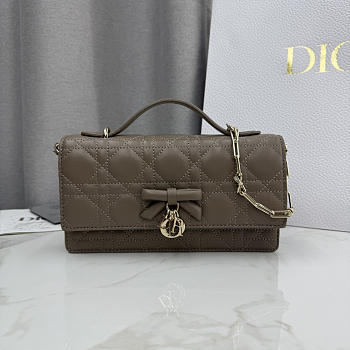 Kitlife Dior My Dior Mini Bag Taupe Cannage Leather 21x11.5x4.5cm 