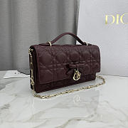 Kitlife Dior My Dior Mini Bag Burgundy Cannage Leather 21x11.5x4.5cm - 4