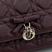 Kitlife Dior My Dior Mini Bag Burgundy Cannage Leather 21x11.5x4.5cm - 2