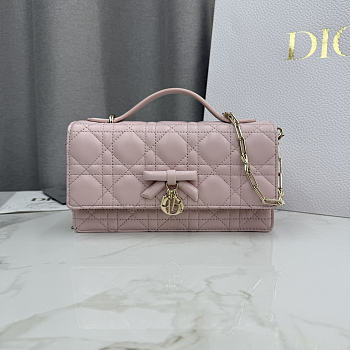 Kitlife Dior My Dior Mini Bag Pink Cannage Leather 21x11.5x4.5cm 
