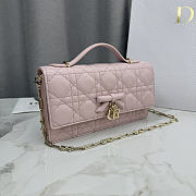 Kitlife Dior My Dior Mini Bag Pink Cannage Leather 21x11.5x4.5cm  - 5