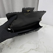 Kitlife Dior Jolie Mini Bag Black Tweed with White Cannage Motif 21x11.5×4.5cm - 6