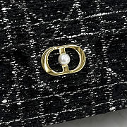 Kitlife Dior Jolie Mini Bag Black Tweed with White Cannage Motif 21x11.5×4.5cm - 2