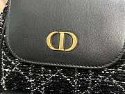 Kitlife Dior Caro Backpack Black Tweed with White Cannage Motif 23×26.7×12.5cm - 4