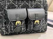Kitlife Dior Caro Backpack Black Tweed with White Cannage Motif 23×26.7×12.5cm - 3